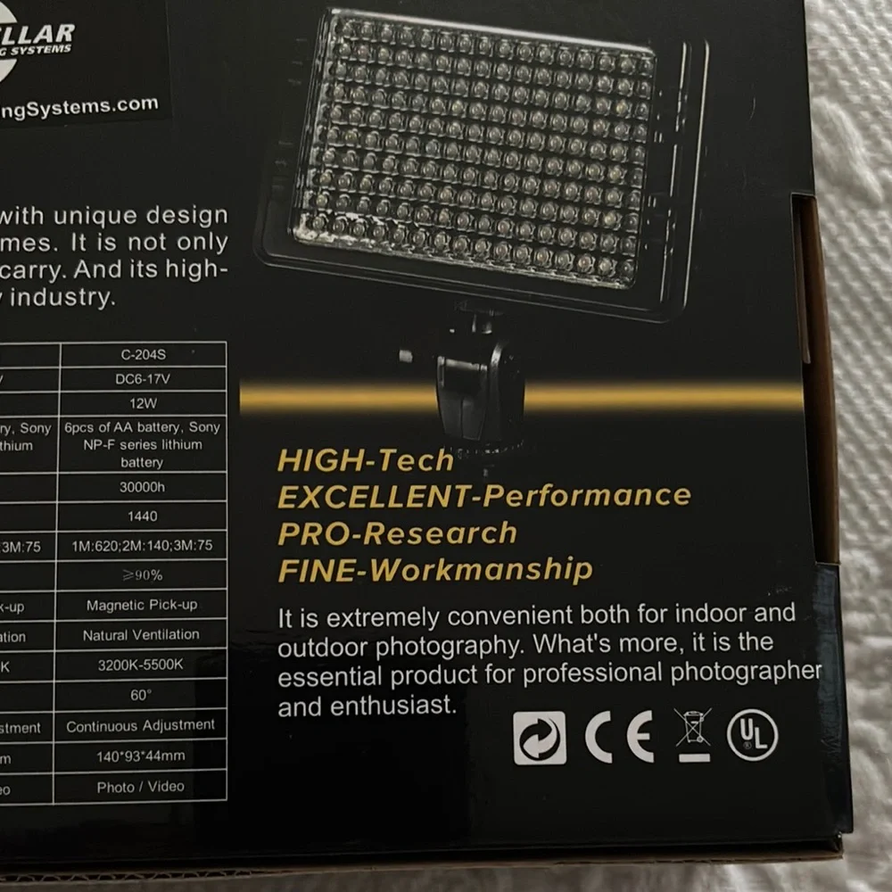 Black Camera Flash for Photography and Videography